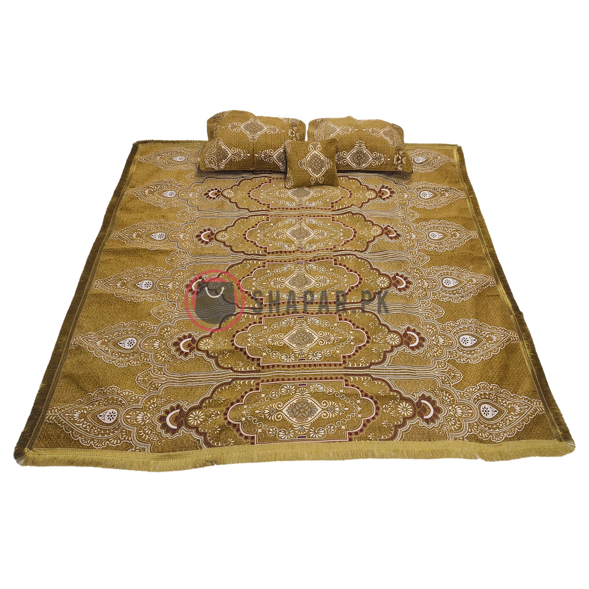 Velvet Jacquard Double Bedsheet 4pc VJDB6