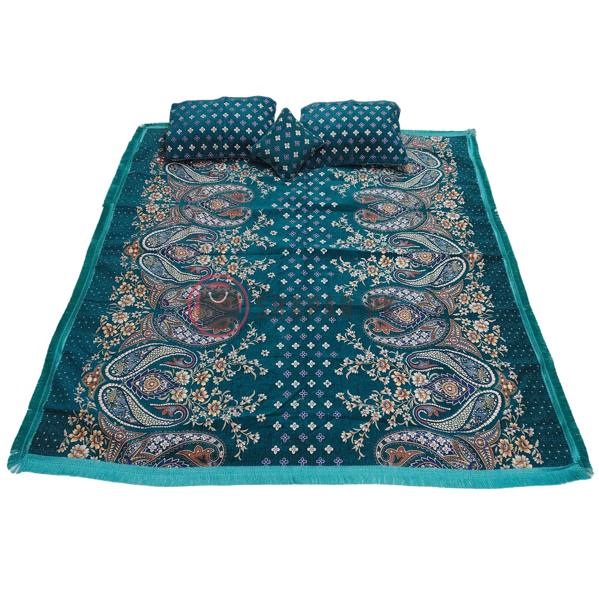 Velvet Jacquard Double Bedsheet 4pc VJDB3